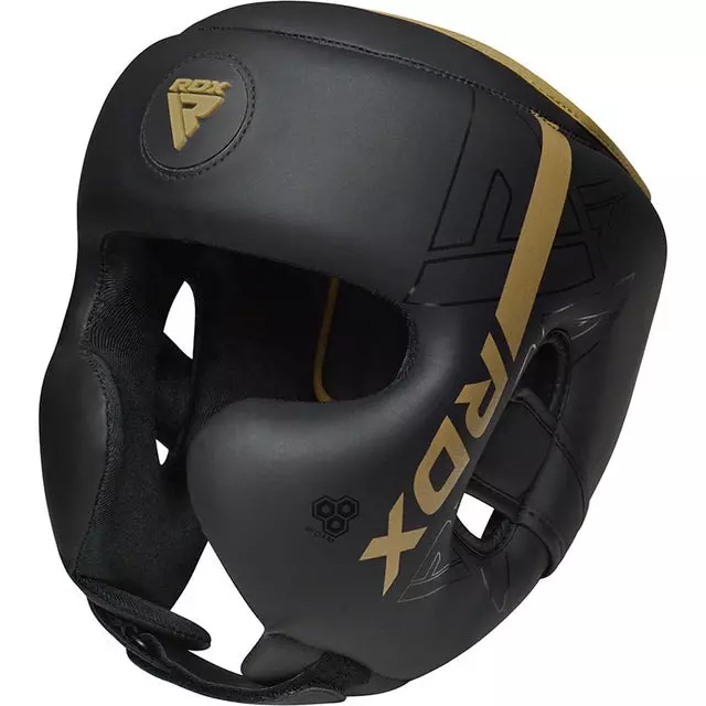 Casque de boxe RDX F6 Kara Noir et Or