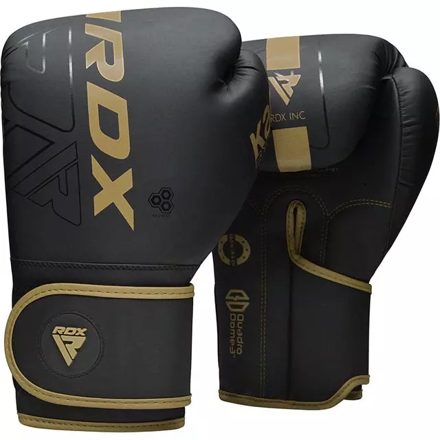 Gants de boxe RDX F6 Kara Noir et Or