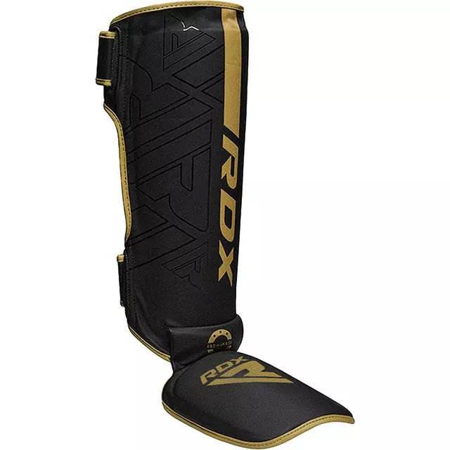 protege-tibia-boxe-f6-kara-rdx-noir-or