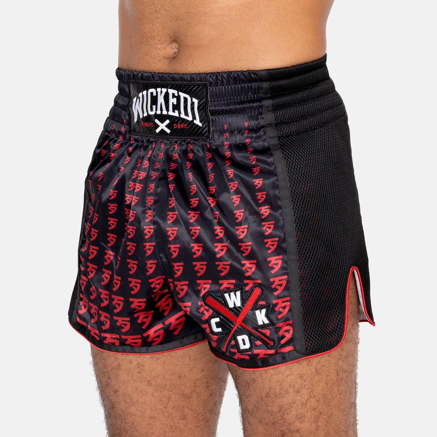 short-muay-thai-wicked-one-infinit-noir-rouge