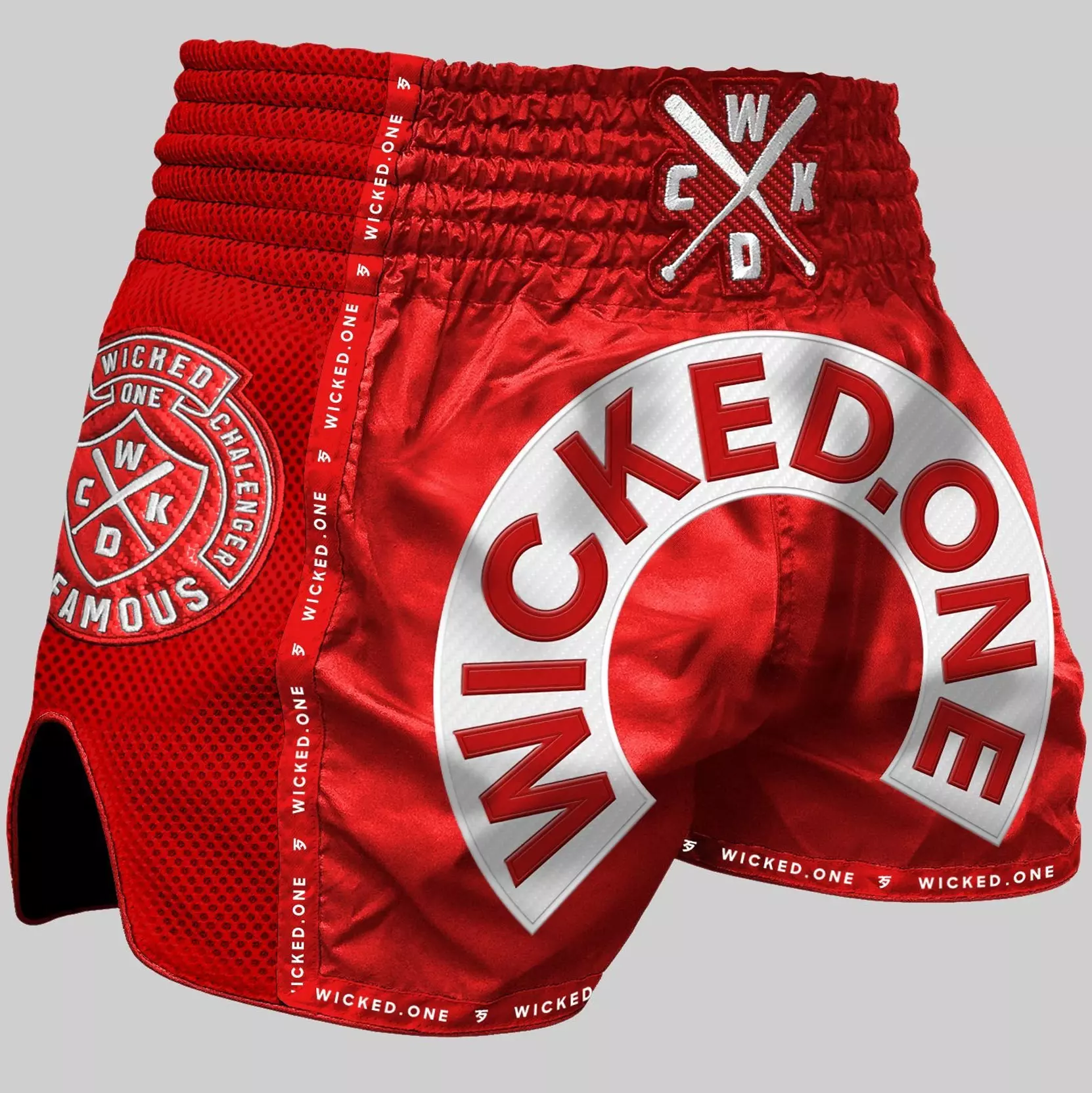 Short de boxe thaï Wicked One Herd Rouge