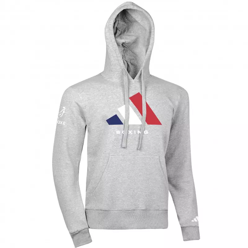 Sweat à capuche Adidas Boxing Gris