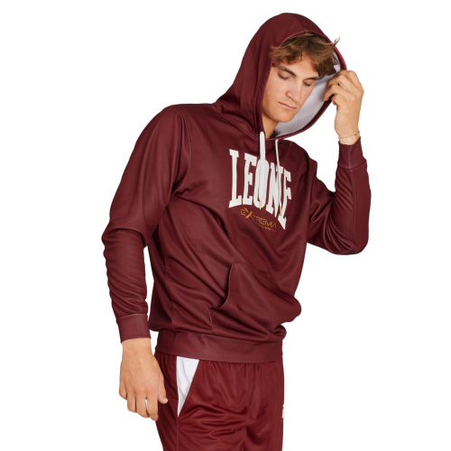 sweat-capuche-leone-bordeaux