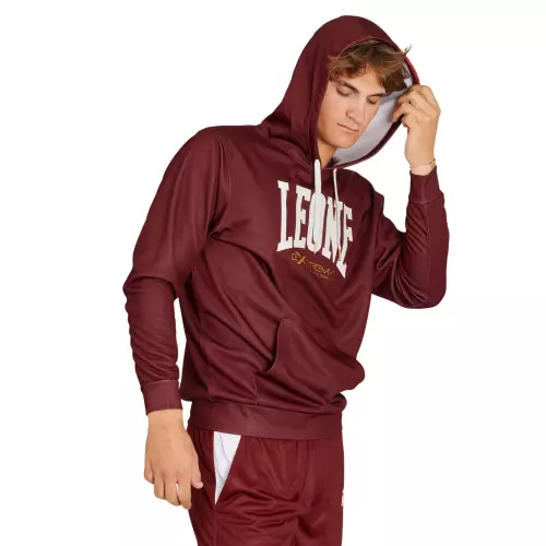 sweat-capuche-leone-bordeaux