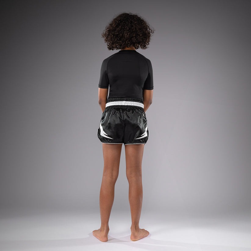 short-de-boxe-thai-enfant-venum-inferno-noir