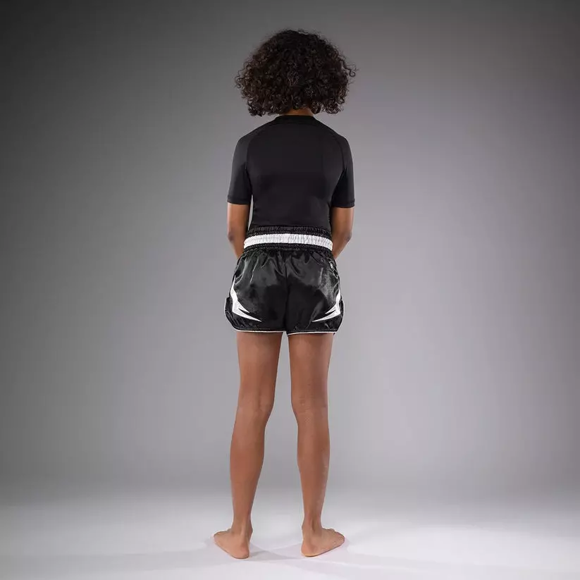 short-de-boxe-thai-enfant-venum-inferno-noir
