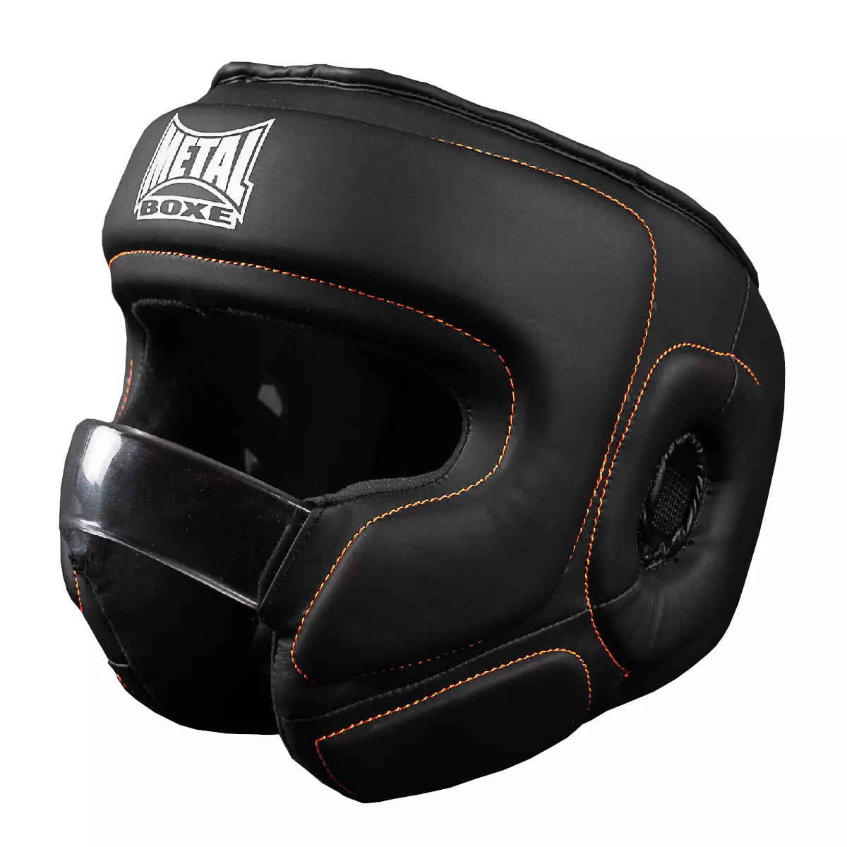 Casque protection nasale Metal boxe avec barre en polycarbonate