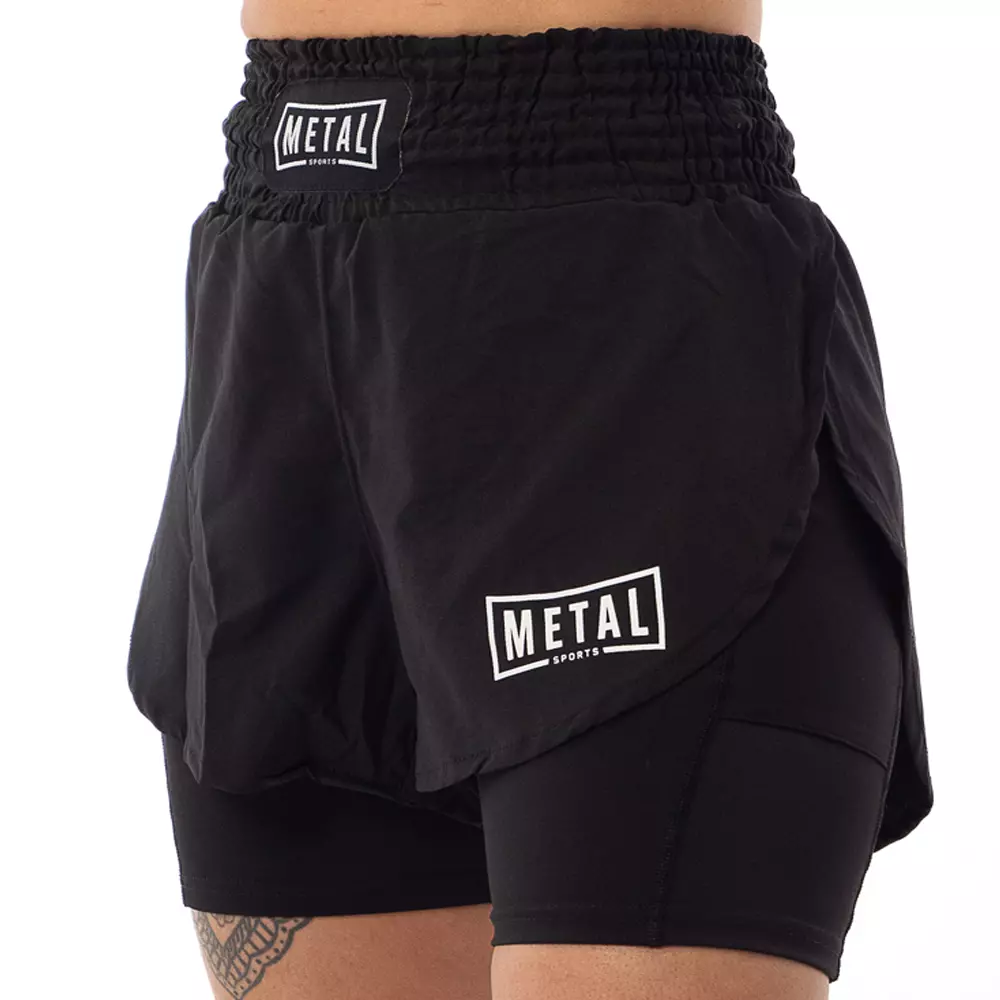 Short MMA 2 en 1 Metal boxe pour femme