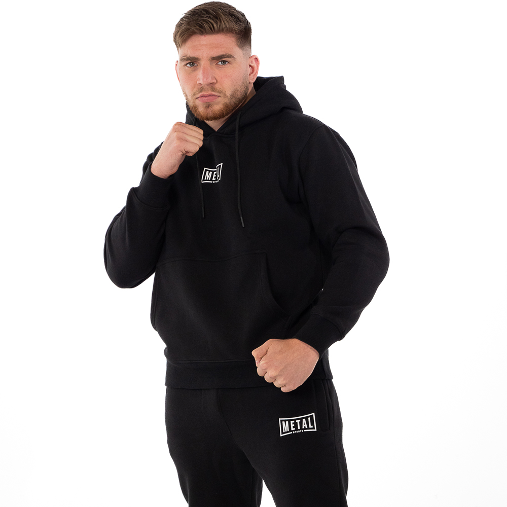sweat-a-capuche-noir-metal-boxe-msh301-n