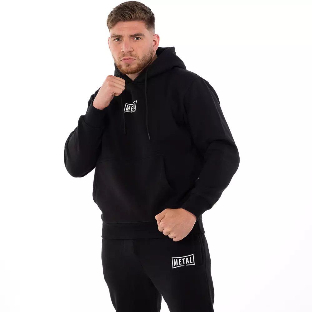 sweat-a-capuche-noir-metal-boxe-msh301-n