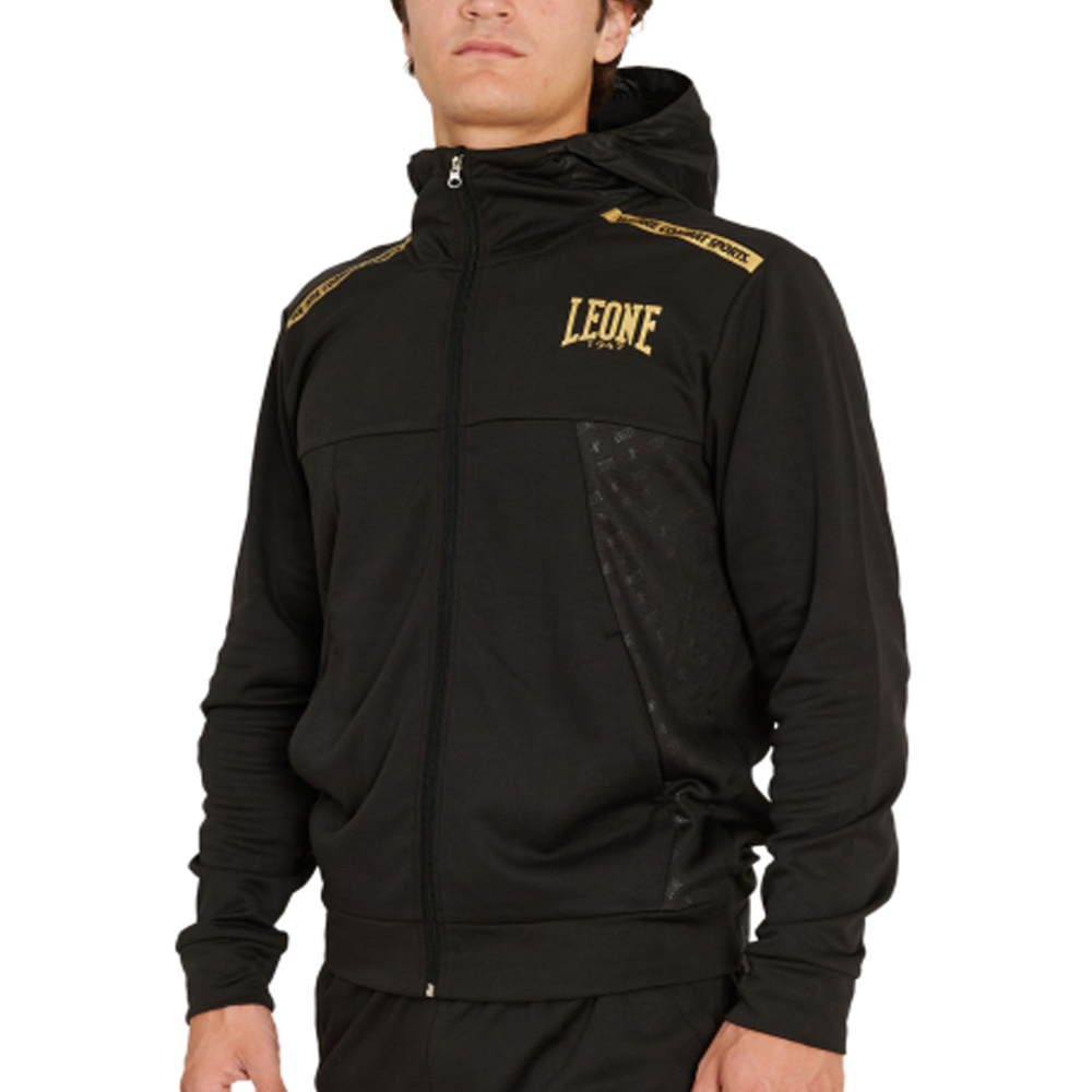 sweat-a-capuche-leone-dna-noir-abx711