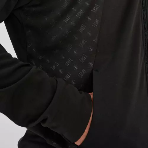 sweat-a-capuch-leone-dna-noir-abx711
