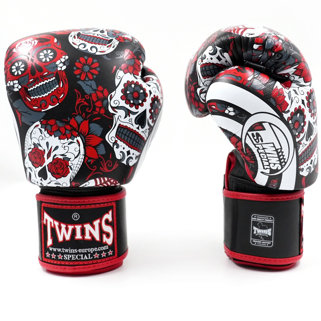 gant-boxe-twins-skull-rouge