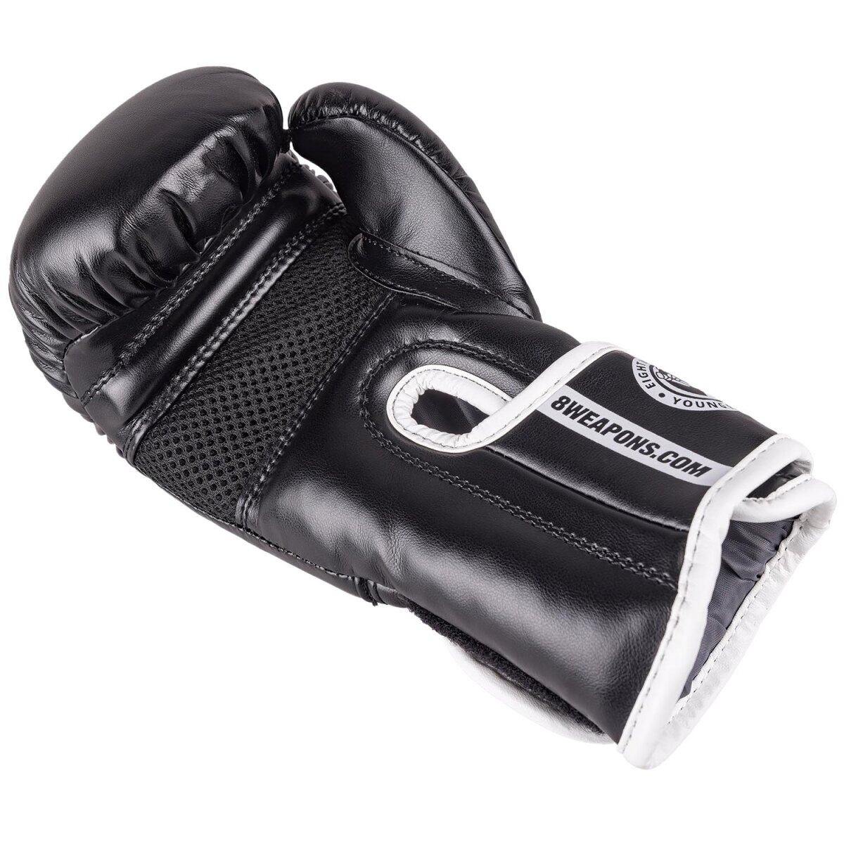 gant-boxe-8-weapons-enfant-noir-blanc