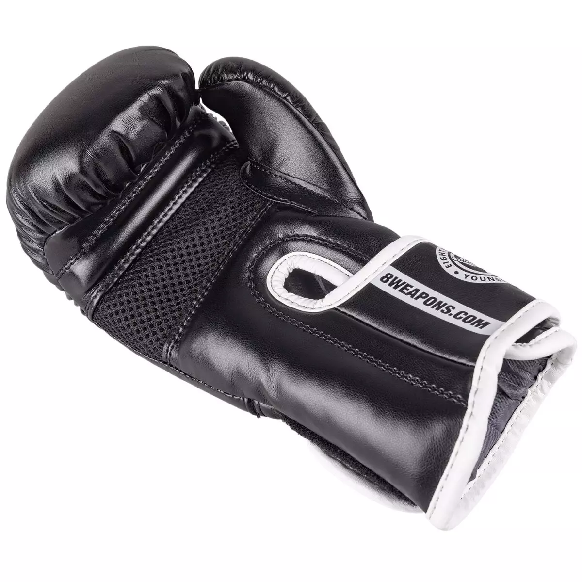 gant-boxe-8-weapons-enfant-noir-blanc