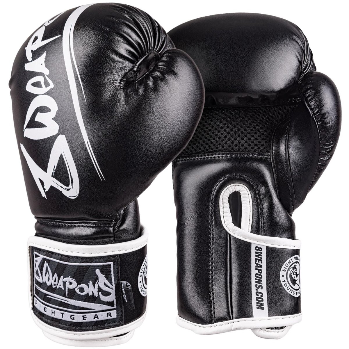 gants-de-boxe-unlimited-8-weapons-enfant-noir-blanc