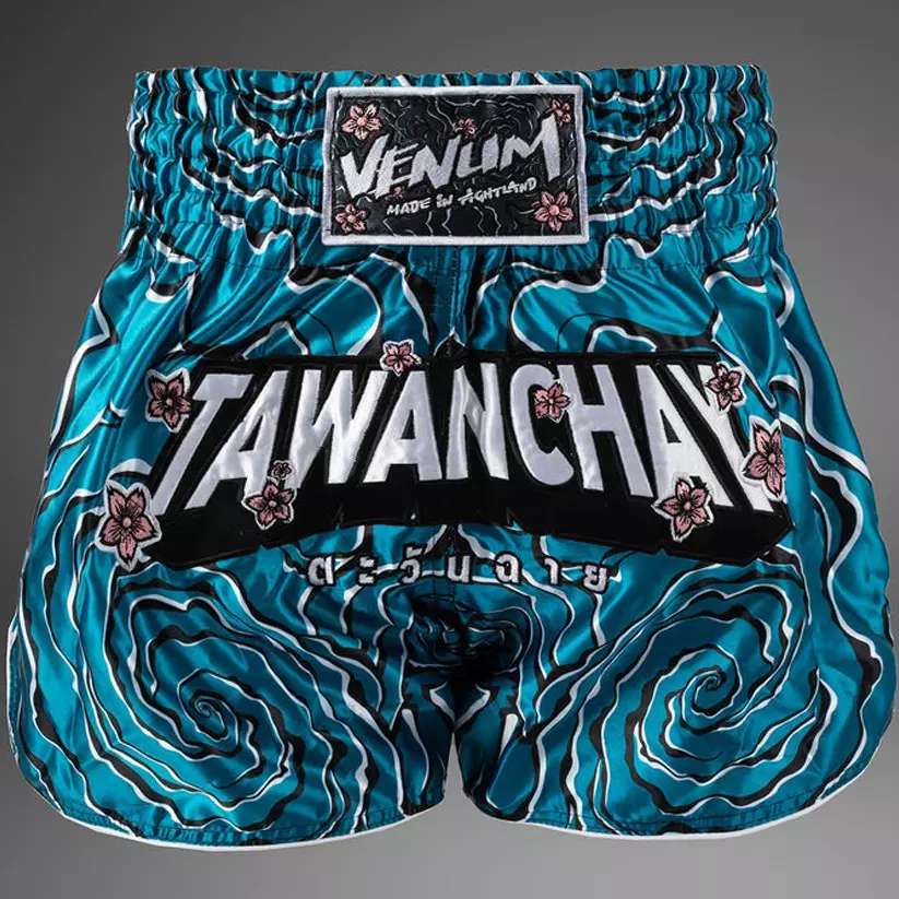 Short de boxe Thaï Venum x Tawanchay Bleu et Blanc