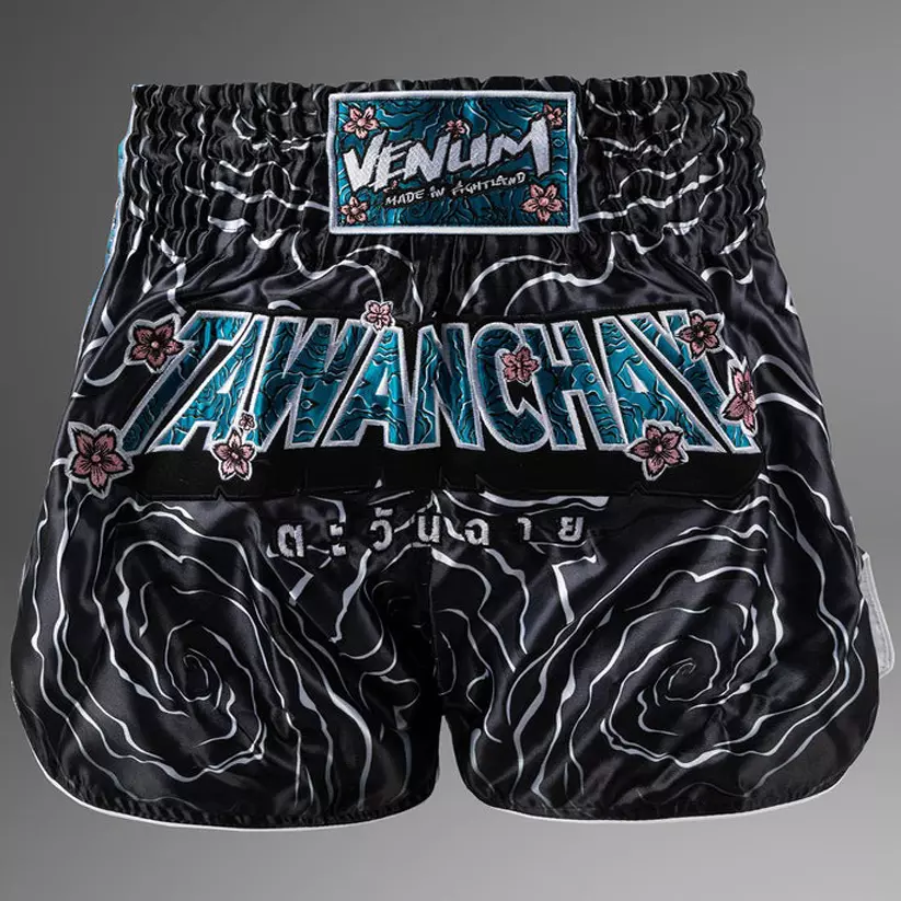 Short de boxe Thaï Venum x Tawanchay Noir et Blanc