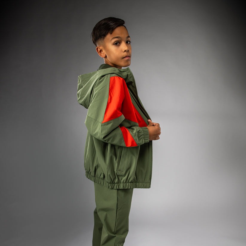 veste-de-survetement-enfant-venum-vectra-vert-orange