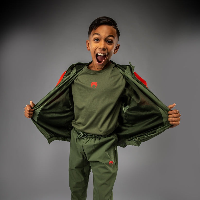 veste-de-survetement-pour-enfant-venum-vectra-vert-orange