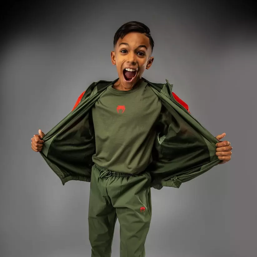 veste-de-survetement-pour-enfant-venum-vectra-vert-orange