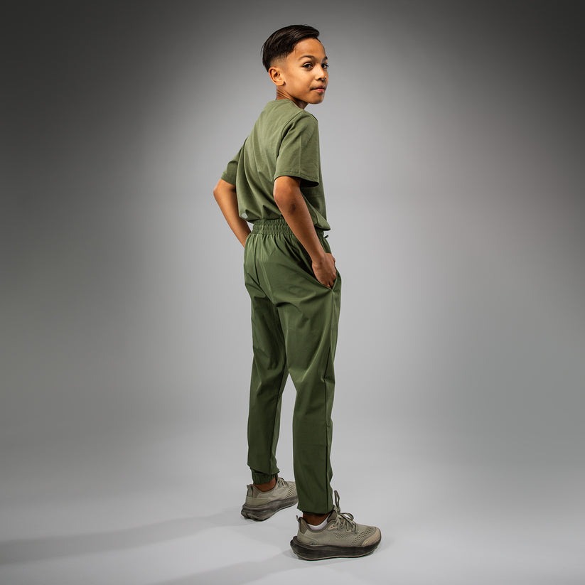 pantalon-survetement-enfant-venum-vectra-vert-miltaire-orange