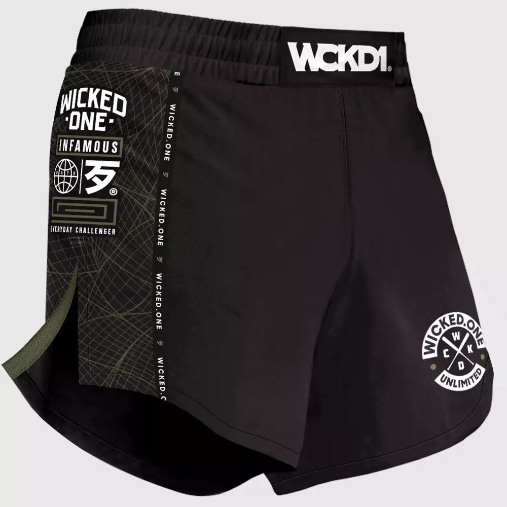 Short de MMA Wicked One Metavers Noir - Kaki