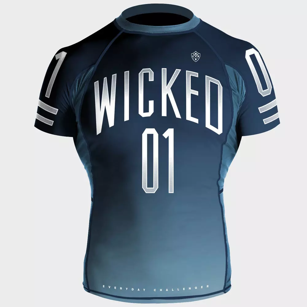Rashguard MMA Wicked one Superbowl - Bleu