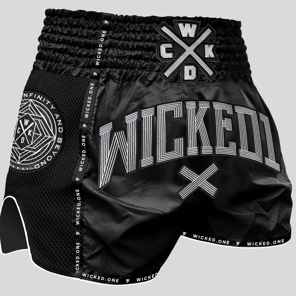 short-de-boxe-thai-wicked-one-cross-line-noir