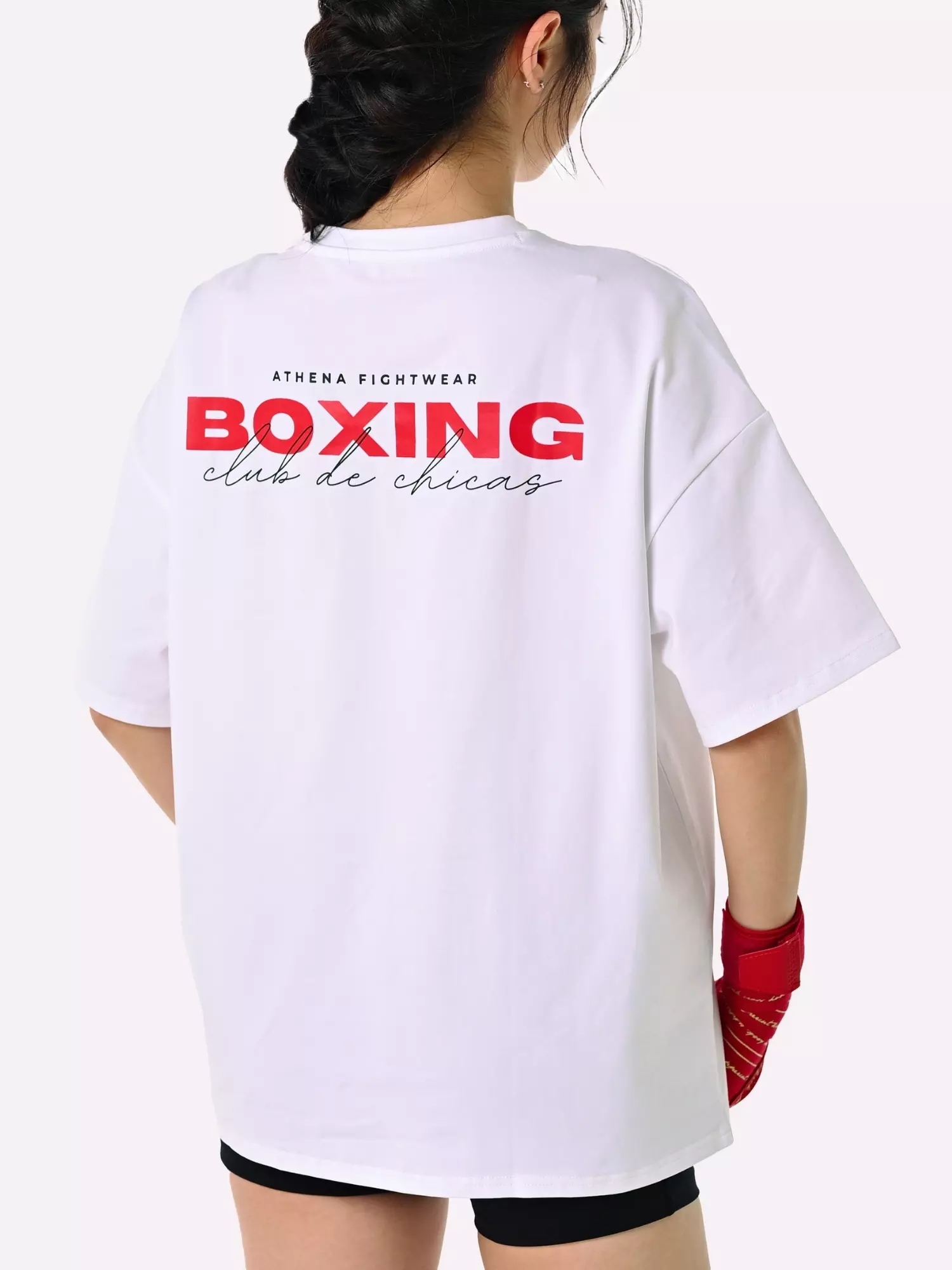 T-shirt Blanc femme Athena Fighwear - Boxeadoras