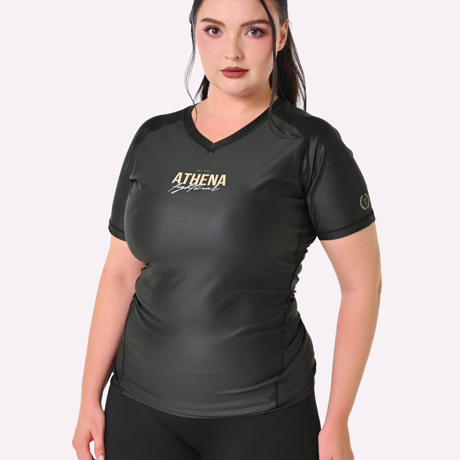 rashguard-athena-noir-manche-courtes