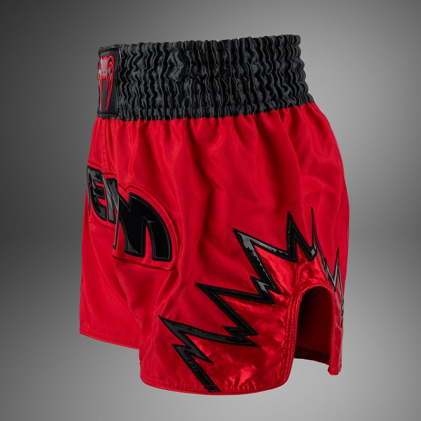 short-boxe-thai-venum-inferno-rouge-gris-charbon-noir