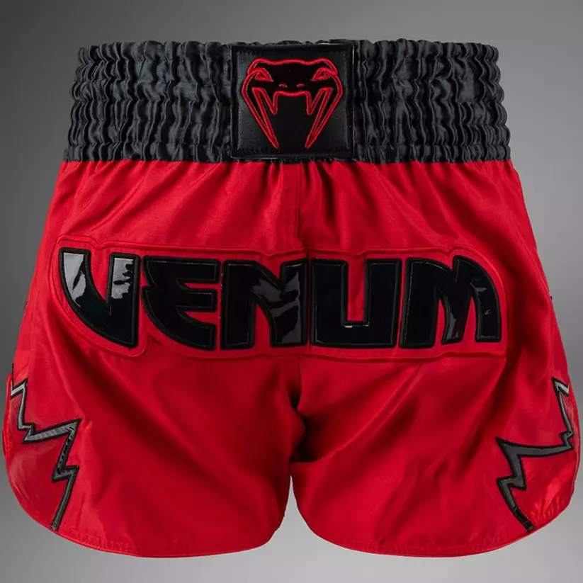 Short de boxe Thaï Venum Inferno - Rouge et Noir
