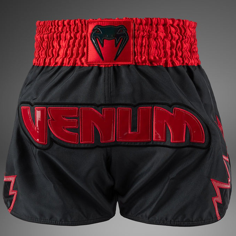 short-boxe-thai-venum-inferno-gris-charbon-rouge