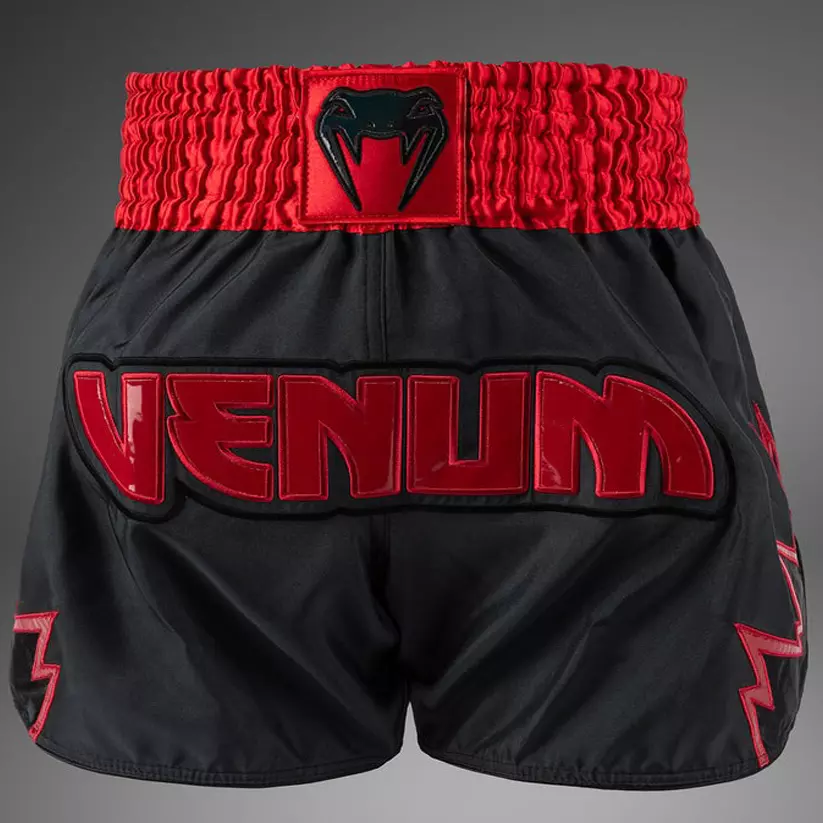 Short de boxe Thaï Venum Inferno - Noir et Rouge