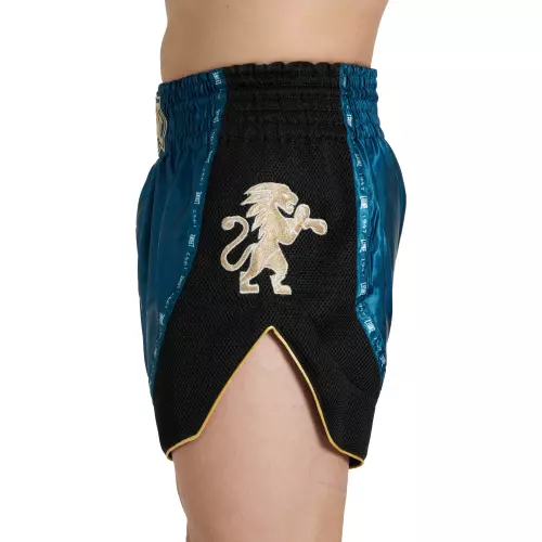 short-de-boxe-thai-classic-leone-bleu-noir