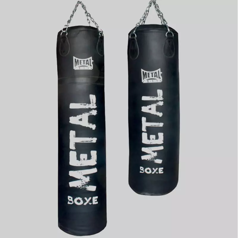 Sac de frappe en cuir Métal boxe Héraclès