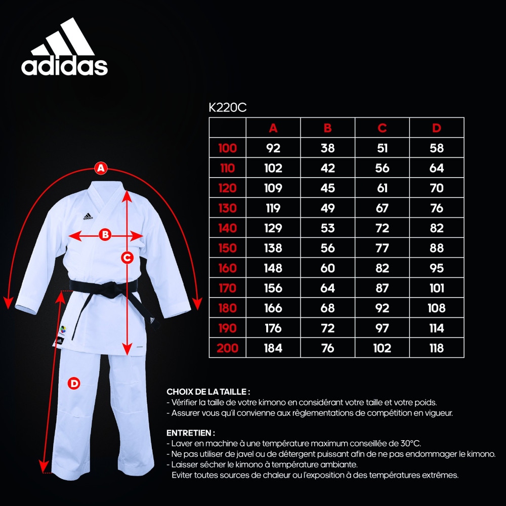 guide-taille-kimono-karate-adidas-k220c
