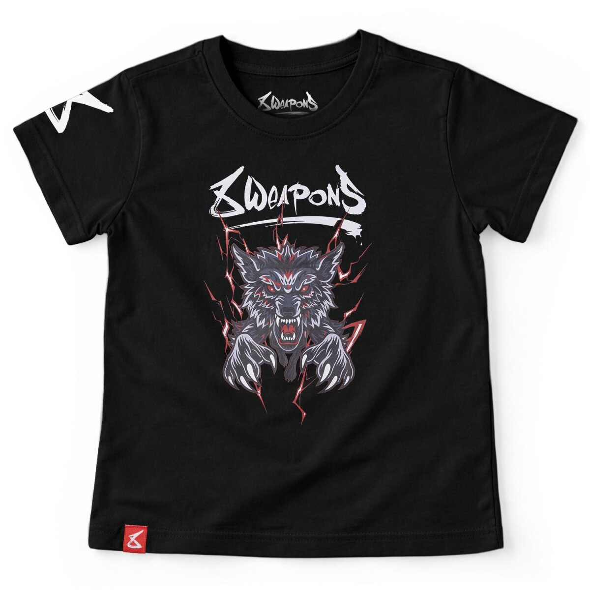 8weapons-t-shirt-enfant-bestial-wolf-noir-rouge