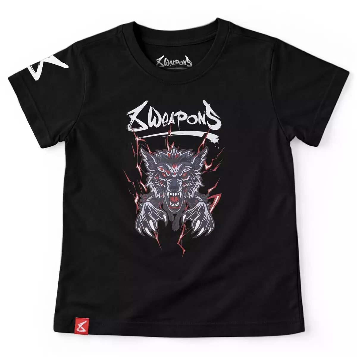 8weapons-t-shirt-enfant-bestial-wolf-noir-rouge
