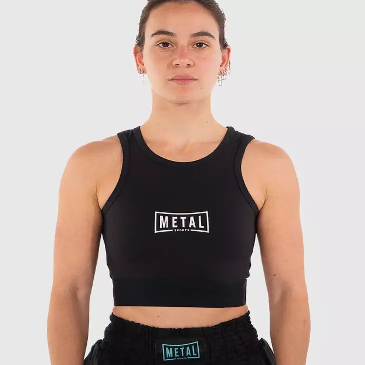 Brassière femme Metal boxe - Noir
