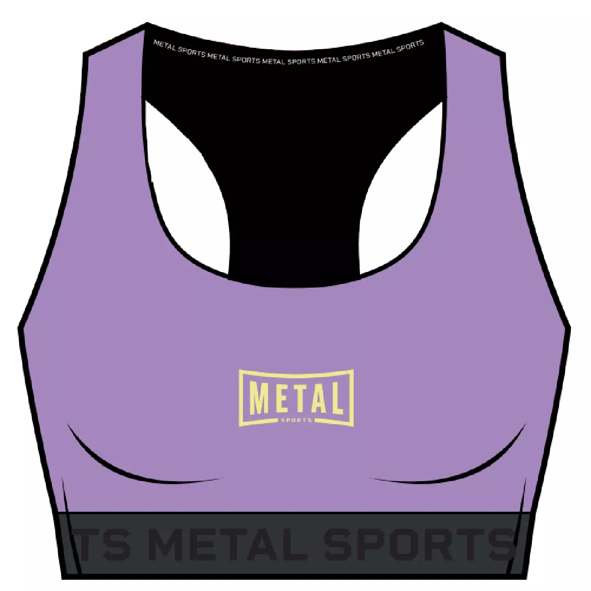 Brassière Metal boxe post cutting treats
