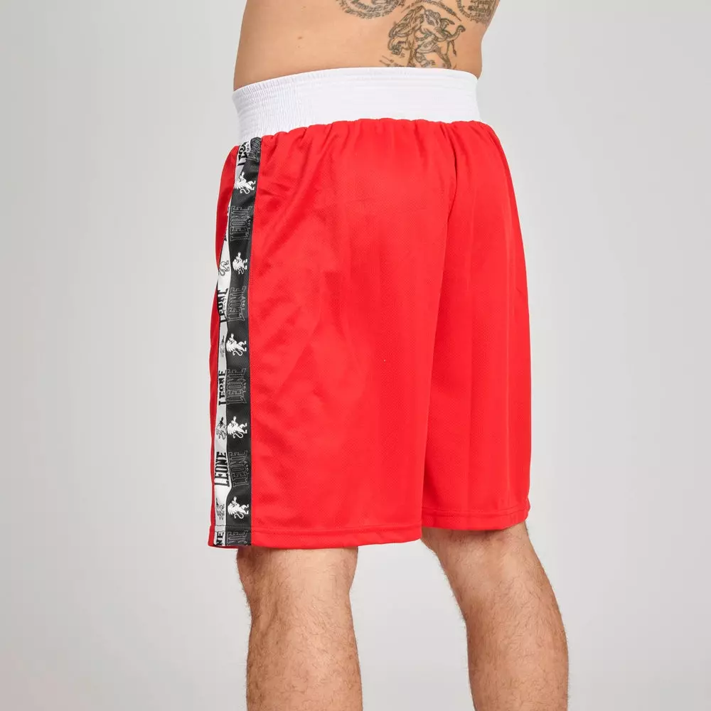 short-de-boxe-leone-iconic-ab232-rouge