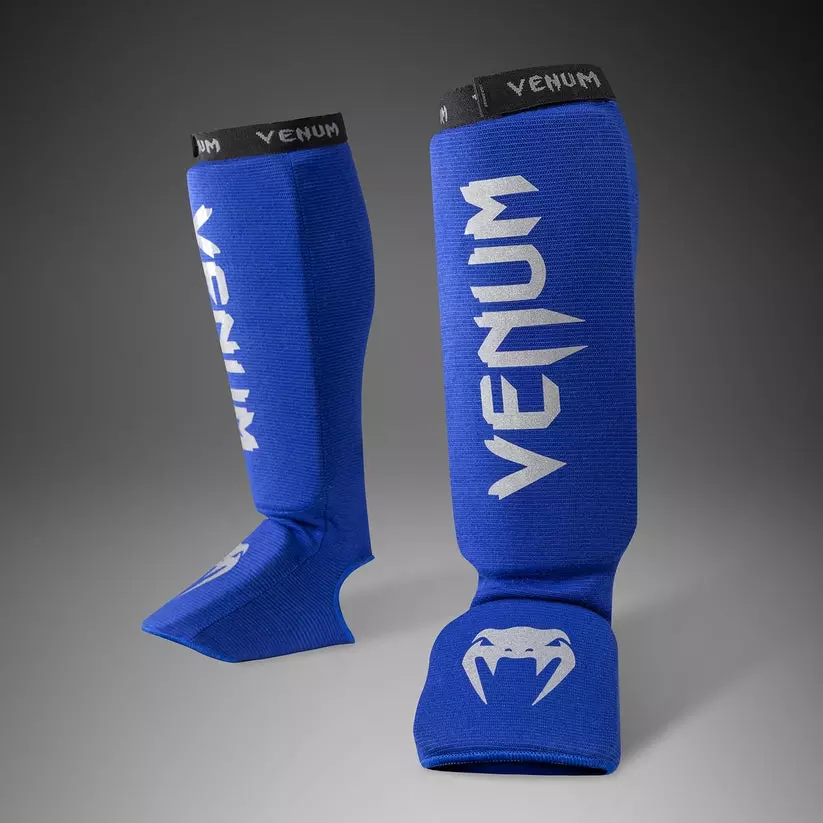 protege-tibia-pieds-boxe-venum-kontact-bleu