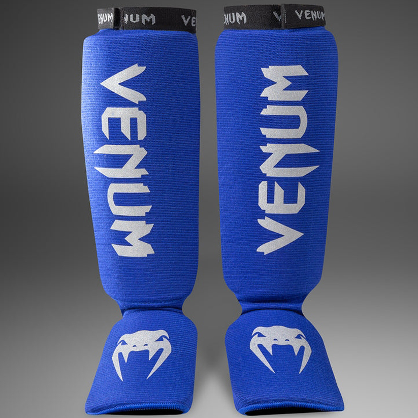 protege-tibias-pieds-boxe-venum-kontact-bleu