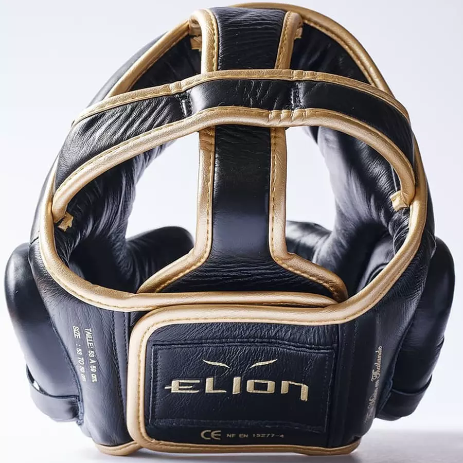 casque-de-boxe-elion-cuir-noir-et-or