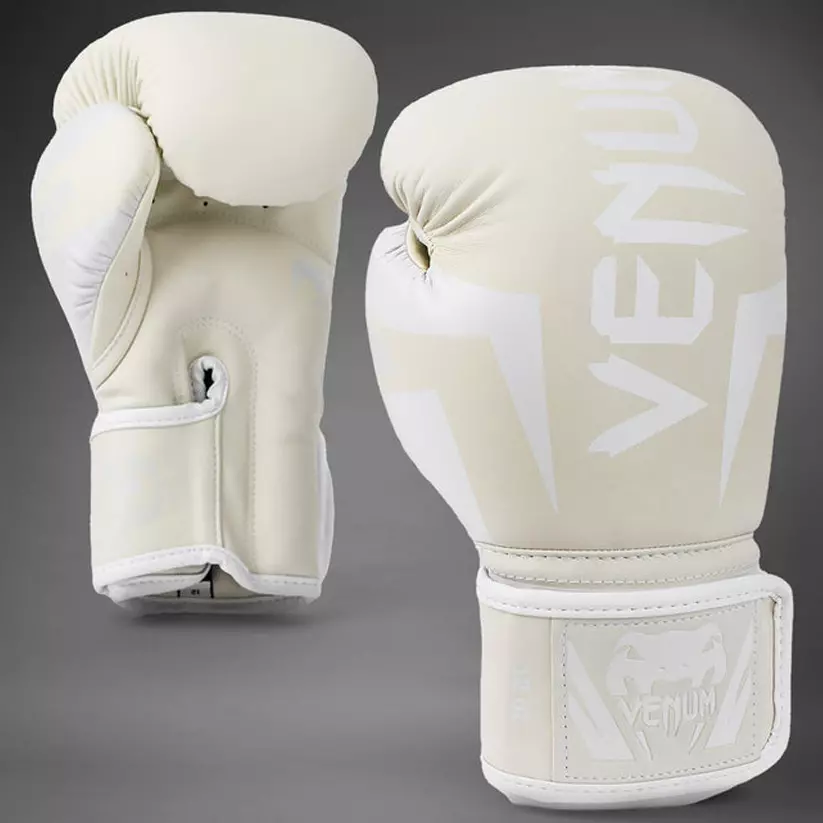 Gants de boxe Venum Élite - Ivoire et blanc