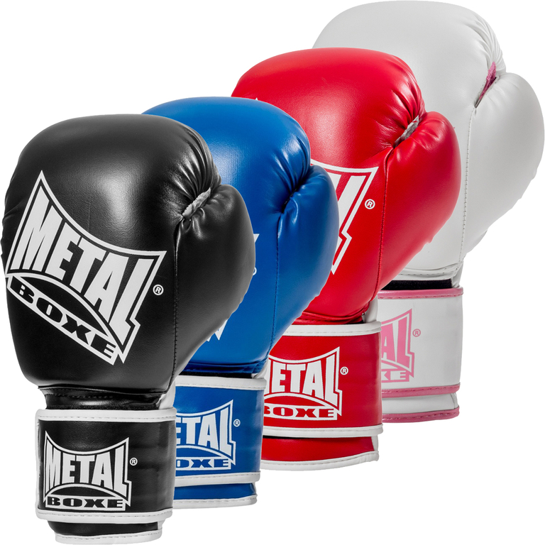 Gants de boxe pro compétition à velcro metal boxe 