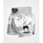 short-de-boxe-thai-classic-venum-argent-noir