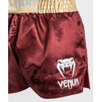 short-venum-boxe-thai-bordeau-or